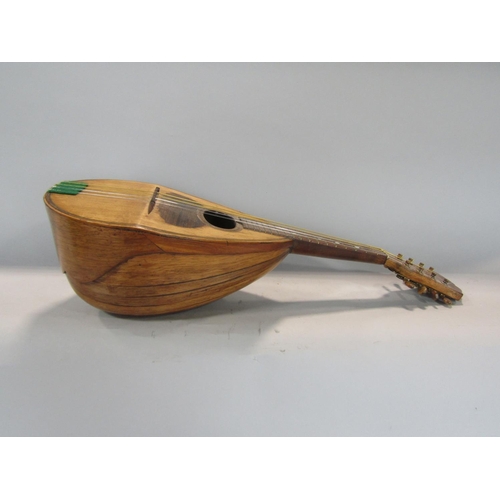 556 - Cased Italian bowl back mandolin by F D Mureda in a good quality bespoke made pine box (2)