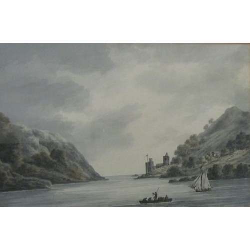 715 - Attributed to Rev John Swete (British 1752-1821) - View of Dartmouth Castle, watercolour and bodycol... 