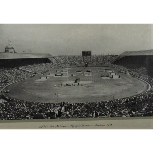 731 - A design for a show jumping course for the 1948 Olympic Games Nations Cup, watercolour, ink and body... 