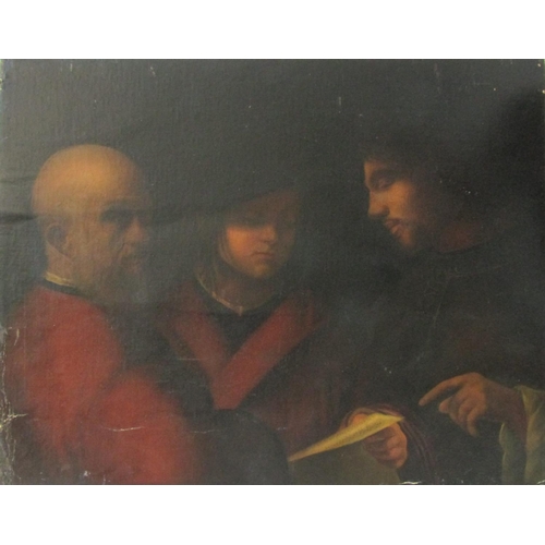 774 - Continental school (probably Italian) In the 16th century manner, a group of three men in renaissanc... 