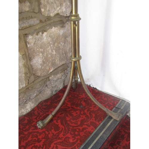 588 - An unusual wrought iron twin branch table lamp, with wrythen fluted stem, 46cm high, together with a... 