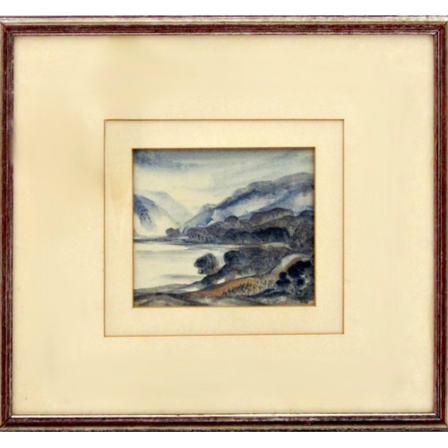 63 - Alan Freer (B.1926) - 'Llyn Peninsula', signed, titled verso, mixed media on paper, 13 x 15cm, frame... 