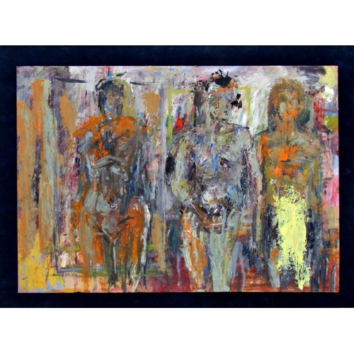 22 - Hugo Bustamente (20th century Columbian) - Abstract figural study, unsigned, inscribed - The Art Sup... 