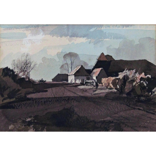 67 - Rowland Hilder (1905-1933) - 'Winter Landscape, Hants', signed, titled verso, The Furneaux Gallery l... 