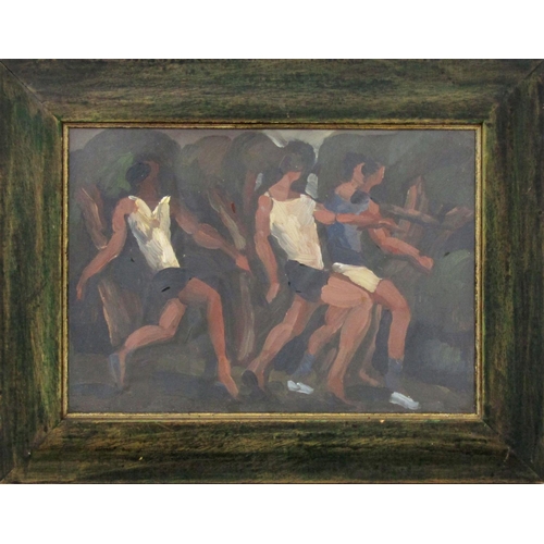 124 - George William Tute (B.1933) - 'Study for Joggers', signed and date 1997 to the frame verso, titled ... 