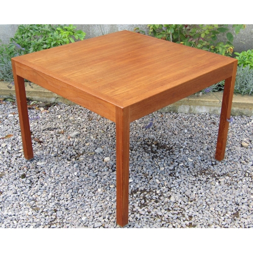 191 - Hans Wegner teak coffee table, of square form stamped to base Andr. Tuc. Design Hans J Wegner, Made ... 