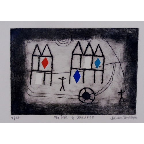 131 - Julian Trevelyan (1910-1988) - 'The Well of Loneliness', signed, limited 2/50 etching with colours, ... 