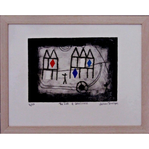 131 - Julian Trevelyan (1910-1988) - 'The Well of Loneliness', signed, limited 2/50 etching with colours, ... 