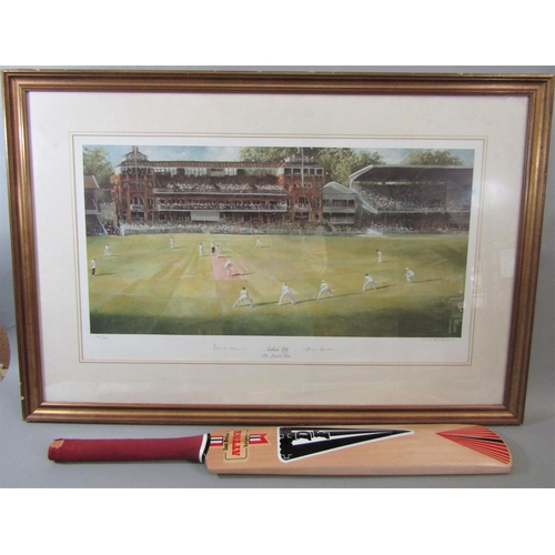 260 - Jack Russell MBE (B. 1963) Adelaide - Fourth Test Win 1995, coloured limited edition print, signed b... 