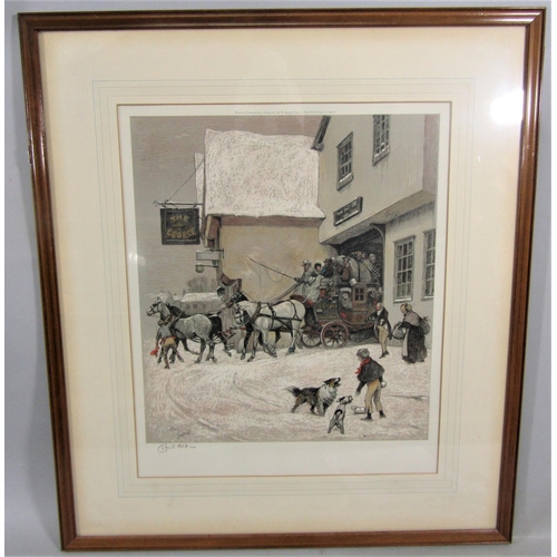 243 - Cecil Aldin (British 1870-1935) - Pair of signed coloured prints from the Old English Inns series - ... 