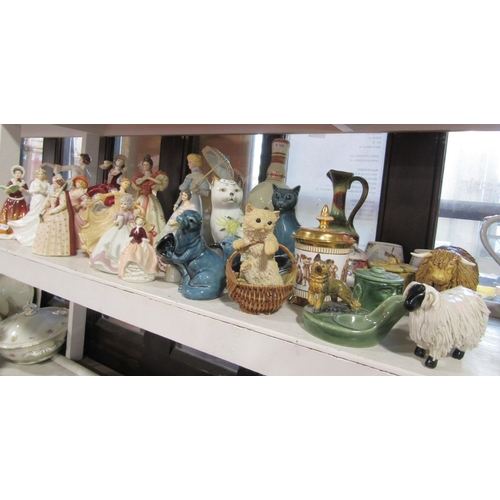 1111 - A collection of ceramic figures of female characters including Royal Doulton Hazel HN3167, Cheryl Hn... 