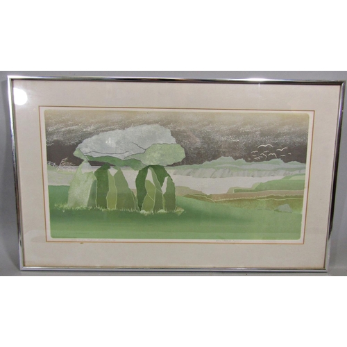 282 - Bernard Green (British 1931-1998) - Three signed coloured limited edition screen prints of Welsh lan... 