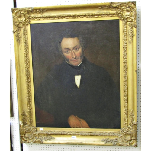 283 - 19th century British school - Half length portrait of Edward Dixon Stone (1801-1873) oil on canvas, ... 