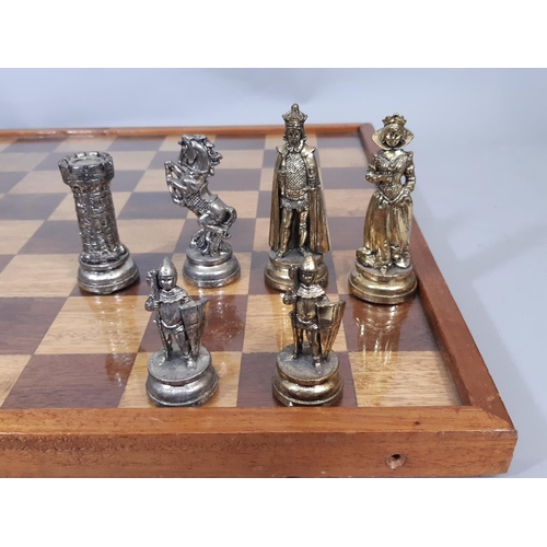 24 - 3 chess sets including Mariakis Hellenic Greek Gods themed set with chess board by Manopoulos, a med... 