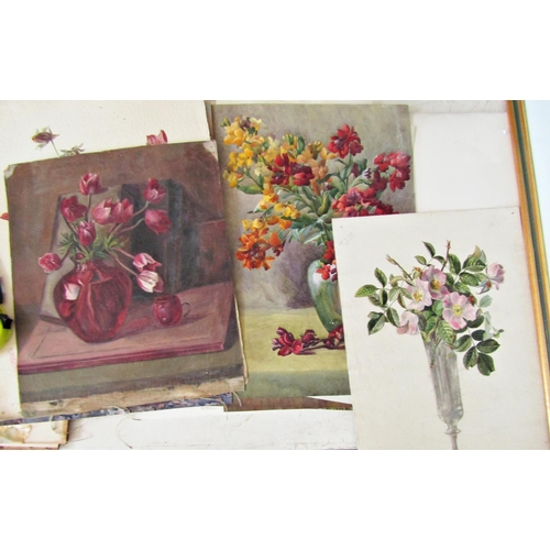 288 - M Danby (Late 19th/Early 20th century British) - Collection of watercolour botanical studies includi... 