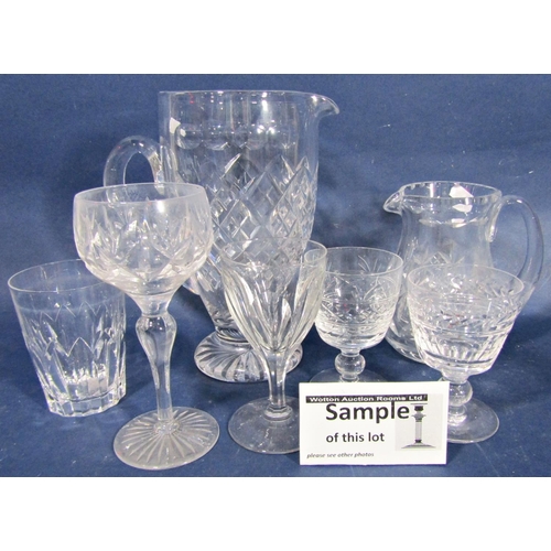 1156 - Small collection of various glass goblets, tumblers and jugs, etc