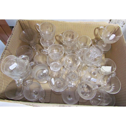 1161 - Large collection of vintage glasses to include various punch glasses, small wines, etc (collection)