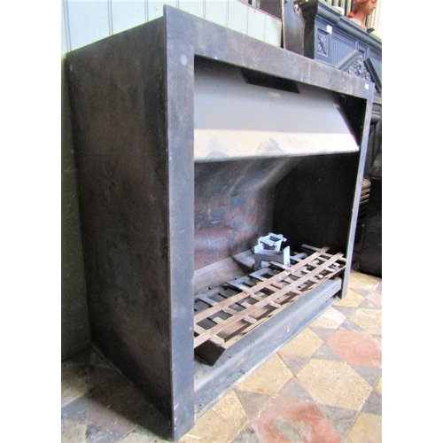 2112 - A Jet Master inset open cast iron wood burning stove, 80 cm wide