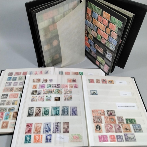 110 - Three stock books containing a good collection of British and worldwide stamps including Penny Red e... 