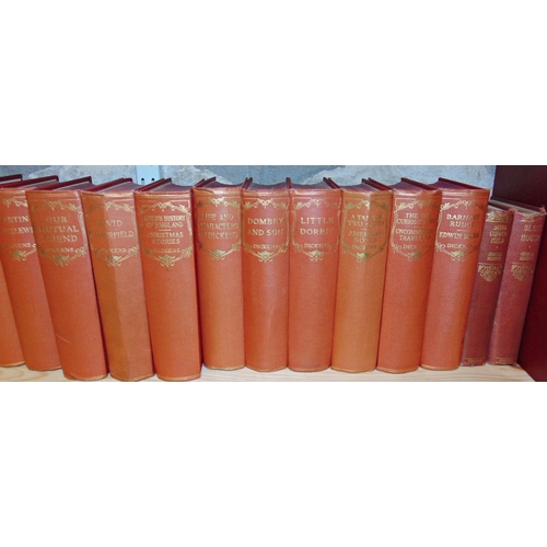 145 - A collection of the Works of Charles Dickens, published by Odhams Press Ltd, together with a small n... 