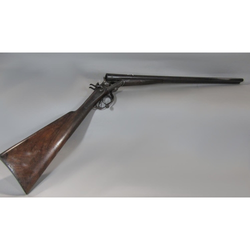 535 - Gibbs double barrel twelve bore shot gun, with deactivation certificate