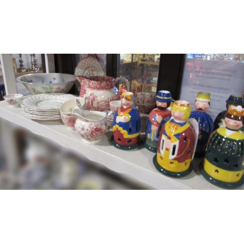 1113 - A set of seven Villeroy & Boch tealight holders in the form of characters from the nativity, 17.5 cm... 