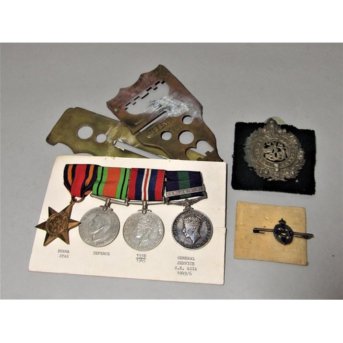 1517 - Burma Star 39-45 and Defence & General service medal with S E Asia 1945-6 bar, Captain D Fletcher RE... 