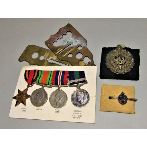 1517 - Burma Star 39-45 and Defence & General service medal with S E Asia 1945-6 bar, Captain D Fletcher RE... 