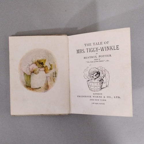 161 - Potter, Beatrix - The Tale of Jemima Puddle-duck, cover with The Tale of Mrs Tiggywinkle as the text... 