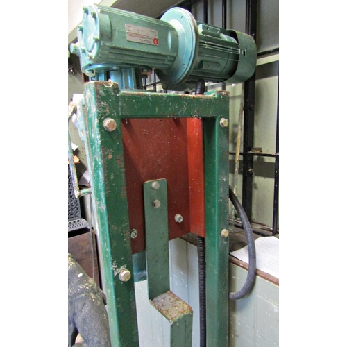 2122 - A cast iron floorstanding potters electric pug mill