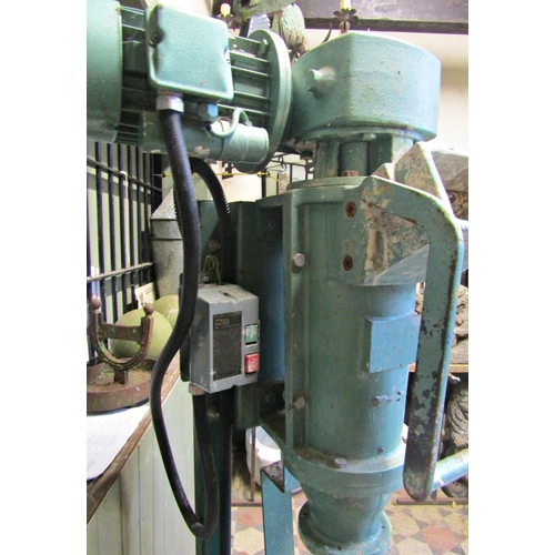 2122 - A cast iron floorstanding potters electric pug mill