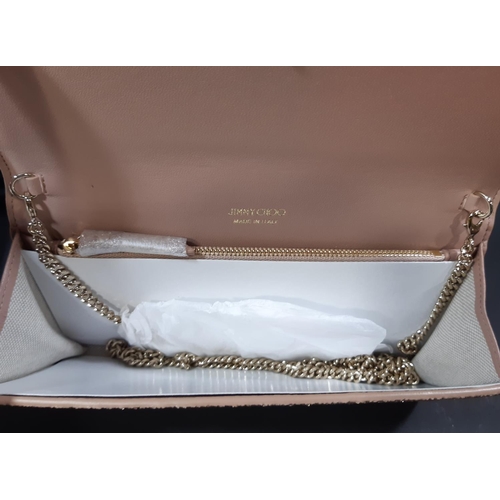 1561 - Jimmy Choo glitter clutch bag with all original interior tissue packaging, cloth bag and box. Unused... 