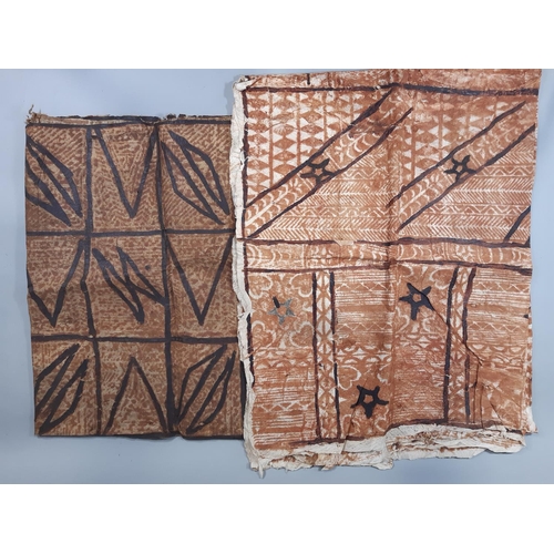 1545 - Two West African print panels / wall hangings 157 x 118cm and 132x124cm