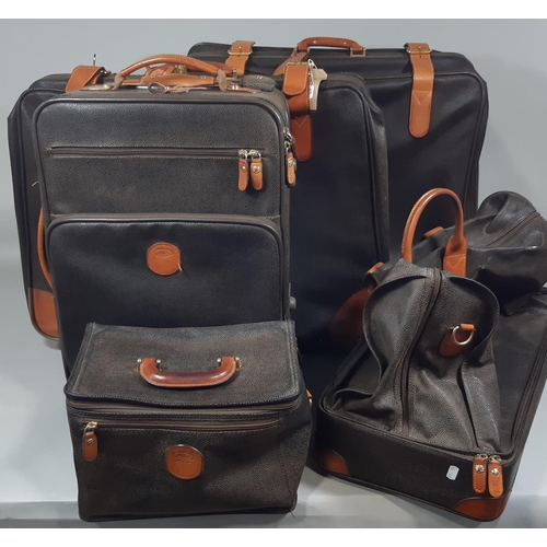 1564 - 5 piece  luggage set by Brics including 2 large and one smaller wheeled suitcases, a holdall and a v... 