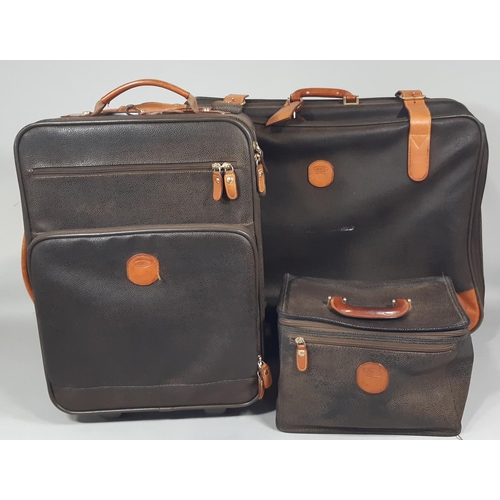 1564 - 5 piece  luggage set by Brics including 2 large and one smaller wheeled suitcases, a holdall and a v... 