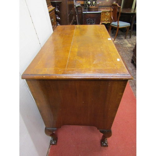 2746 - 18th century and later walnut chest of two long and two short drawers raised on shaped supports with... 