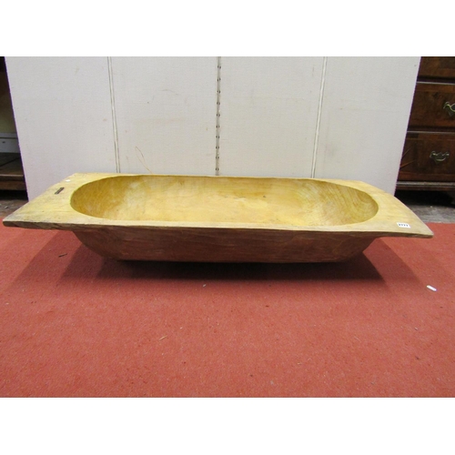 2777 - A dug out softwood trough, 104 cm in length x 50 cm wide x 20 cm deep approx