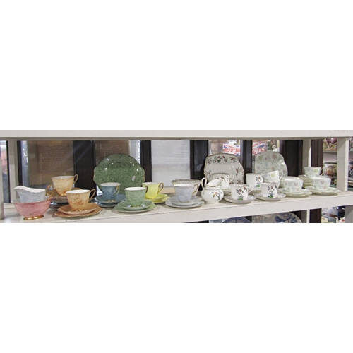 106 - A collection of Royal Albert Gossamer pattern harlequin tea wares comprising cake plate, milk jug, s... 