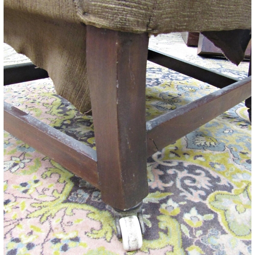 1508 - A late 18th century Gainsborough style open elbow chair with carved and moulded detail, raised on sq... 