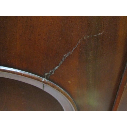 1519 - Mid-19th century mahogany pedestal sideboard, the central arch enclosing a frieze drawer, the pedest... 