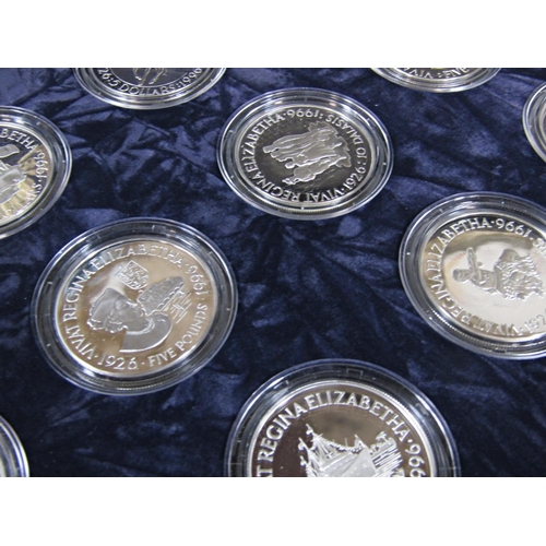 423 - Queen Elizabeth II 70th Birthday Collection, 12 silver crowns struck by The Royal Mint, limited to 1... 