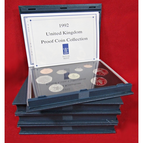 424 - Four sets of proof coinage 1992 x 2, 93 and 94 - in folders