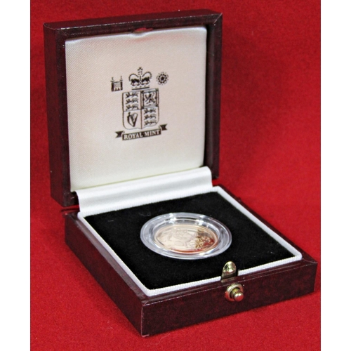 436 - 1991 proof Sovereign with presentation case