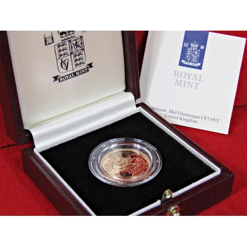 437 - 1992 proof Sovereign with presentation case