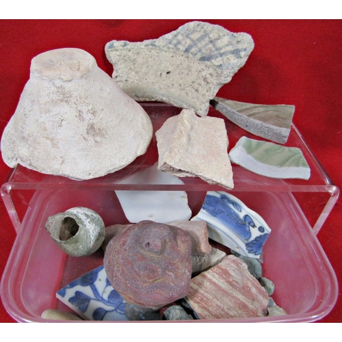 449 - A quantity of excavated ancient artefacts from Syria, shards, bronze coinage, etc