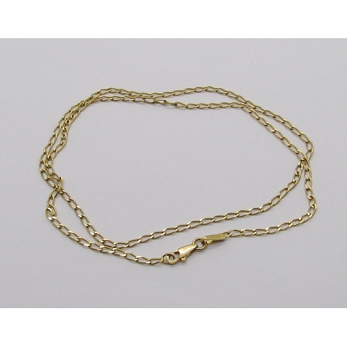 330 - 18ct flat curb link chain necklace, 3.7g