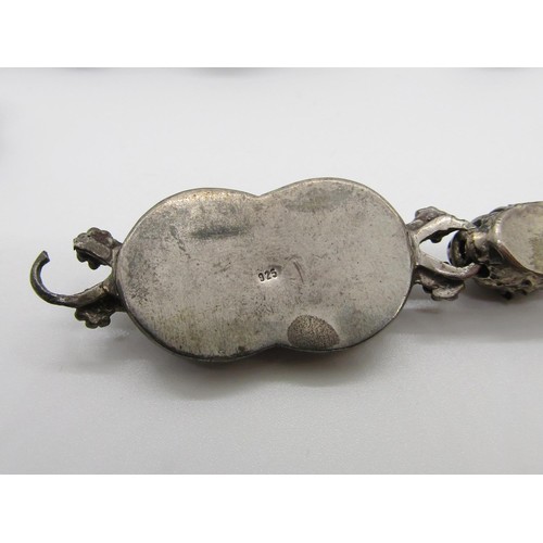 361 - Set of three decorative Eastern silver lion mask bracelets (af)