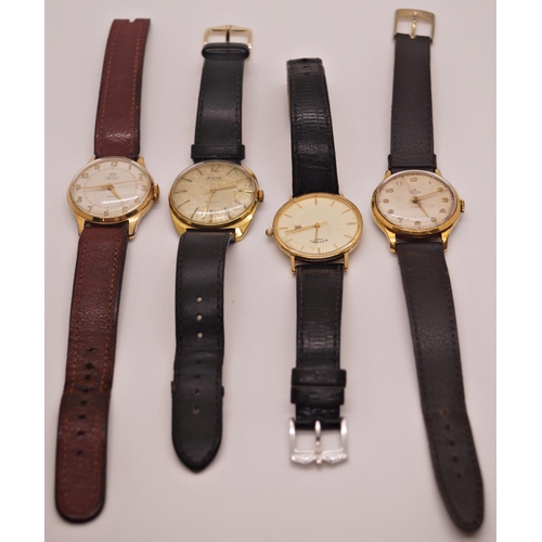 390 - Four vintage gent's watches; Avia, Rotary, and two Smith's (4)