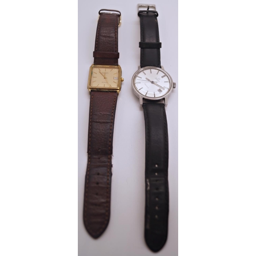 393 - A Rotary quartz gent's wrist watch and an Omega automatic gent's wrist watch in stainless steel case... 