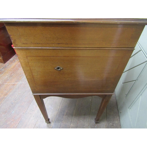 1503 - A vintage floorstanding gramophone The Algraphone, with chrome fittings, the front elevation enclose... 